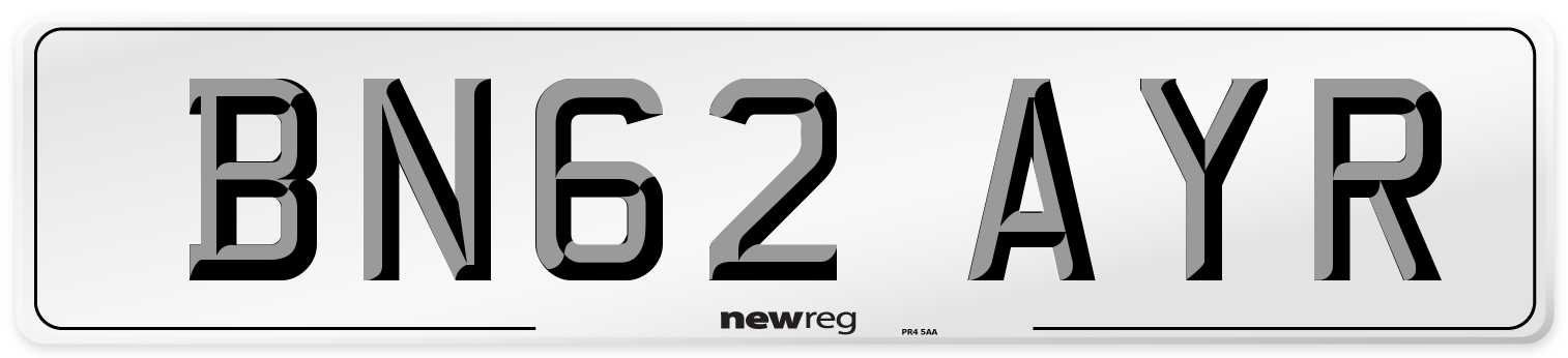 BN62 AYR Number Plate from New Reg